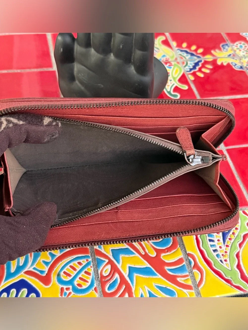 Bottega Veneta Butterfly Motif Lambskin Wallet